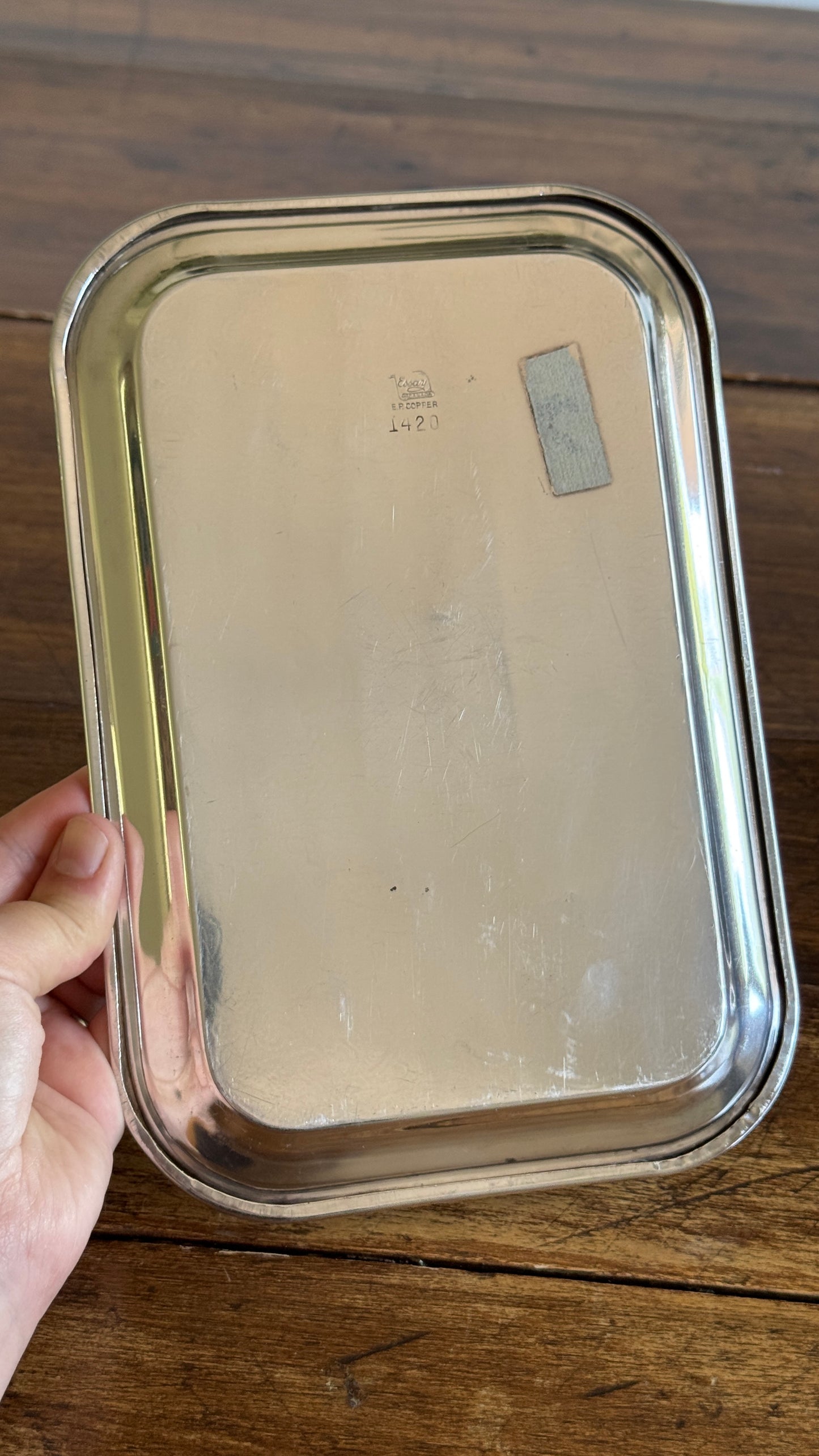 Small Rectangular Silver Trinket Dish - Made in Canada
