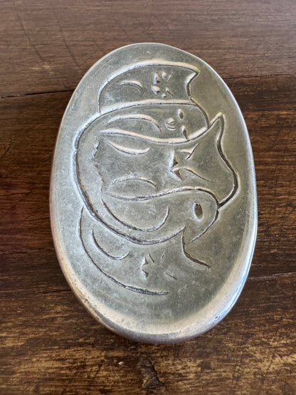 Vintage Aluminium Hoselton Owl Tray