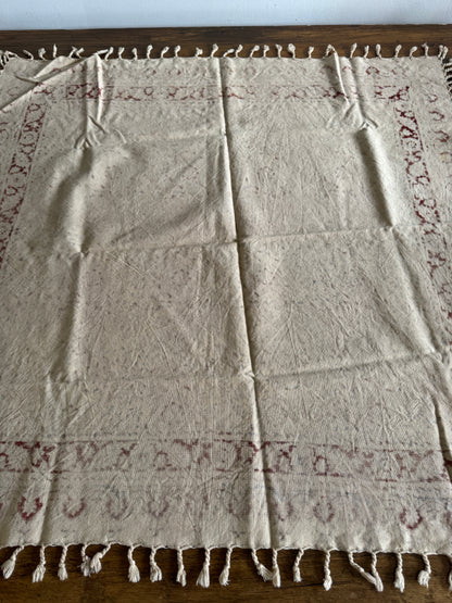 Printed Cloth Table Cover with Tassel Detailing Made in Iran