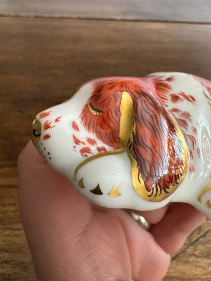 Vintage Royal Crown Derby Puppy Figurine – 2000 Porcelain Collectors Guild - Made in England