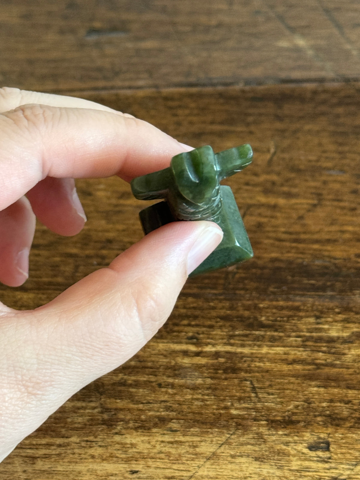 Miniature Stone Totem Pole