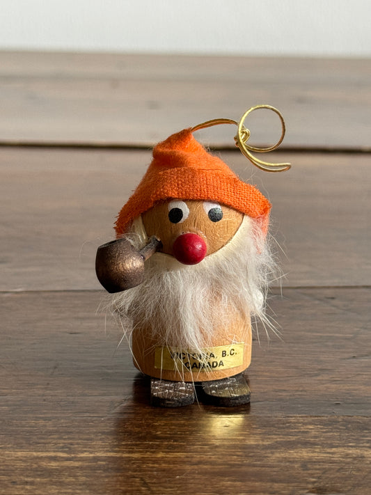 Orange Hooded B.C. Canada Mini Wood Figurine