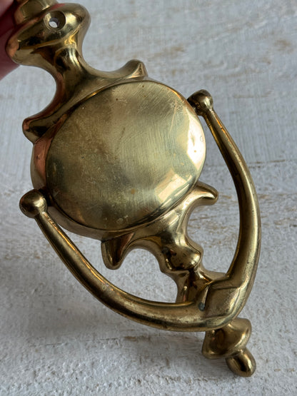 Vintage Door Knocker with Center Plate and Ornate Detailing