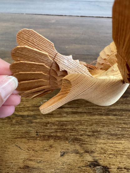 Layered Wood Bird Decoration Standing or String Hanger