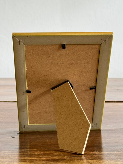 Small Gold Tone Frame with Light Green Edge Detailing 4x6 Photo