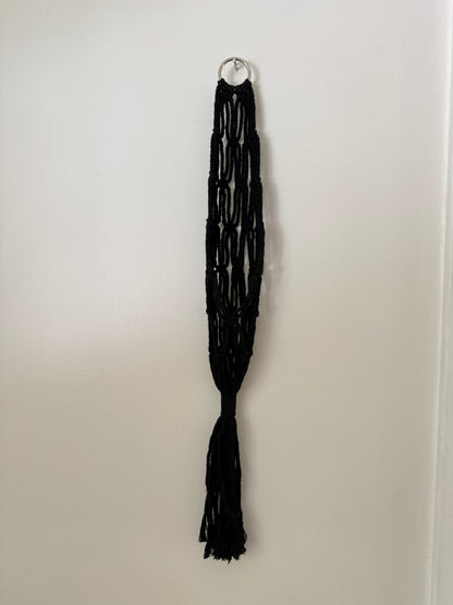 Black Macrame Plant Pot Hanging Holder