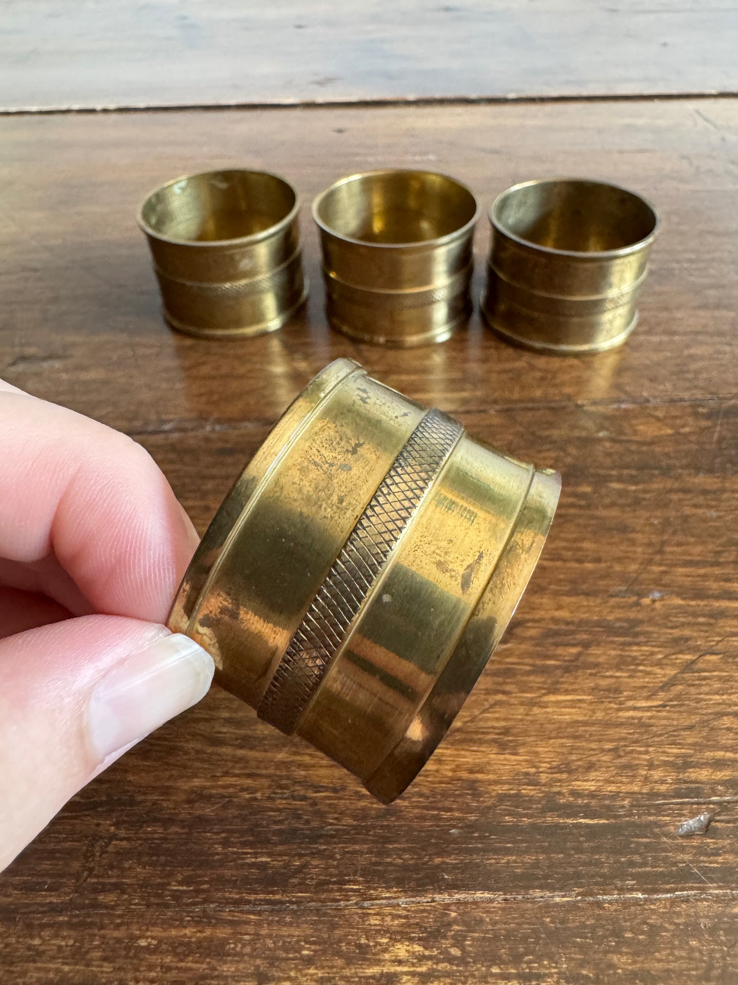 Brass Napkin Rings - Set of Four
