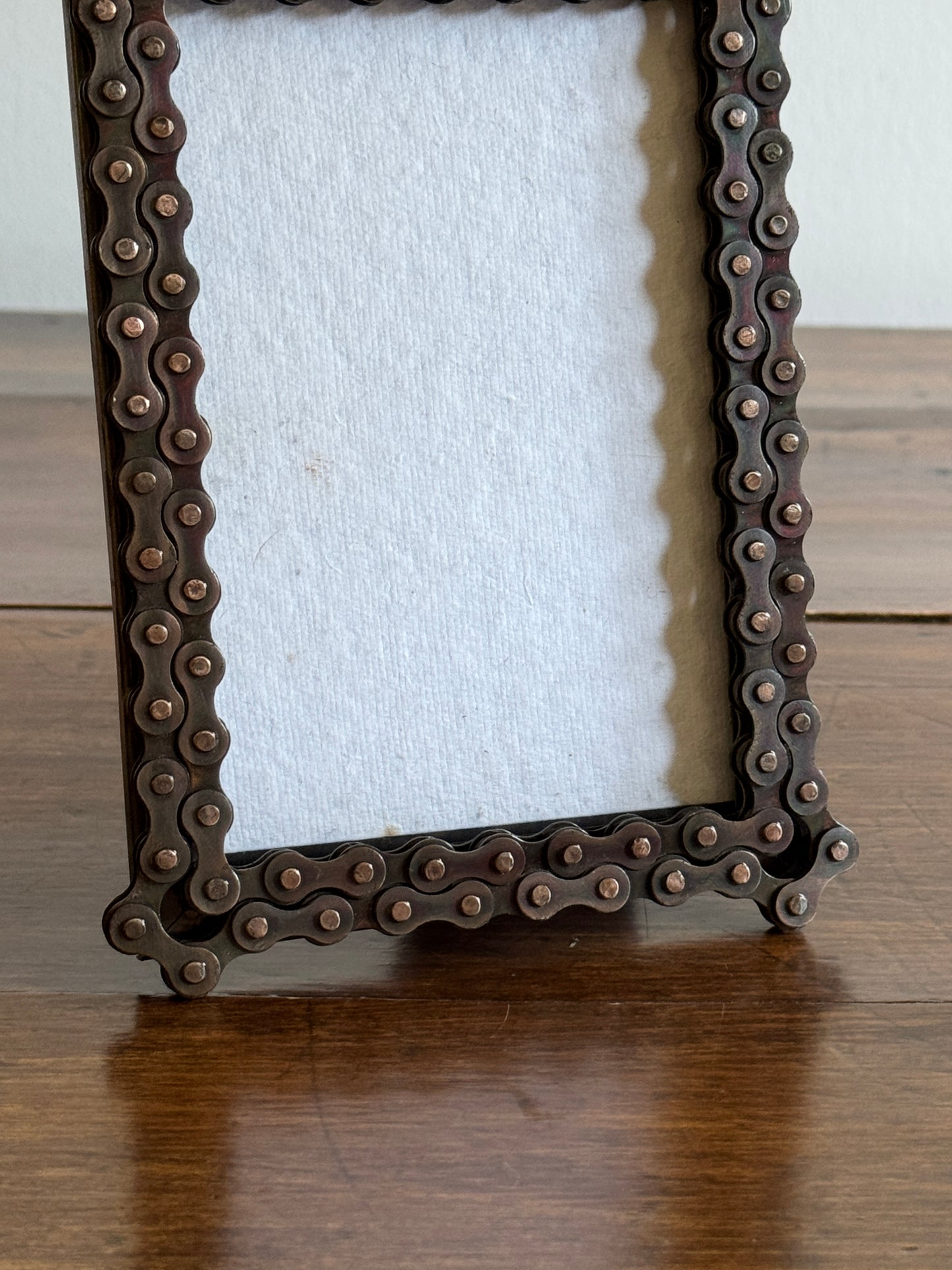 Upcycled Bicycle Chain Picture Frame 4x6