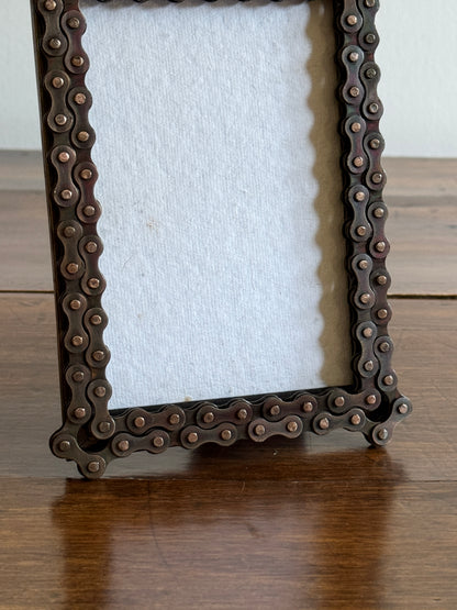 Upcycled Bicycle Chain Picture Frame 4x6