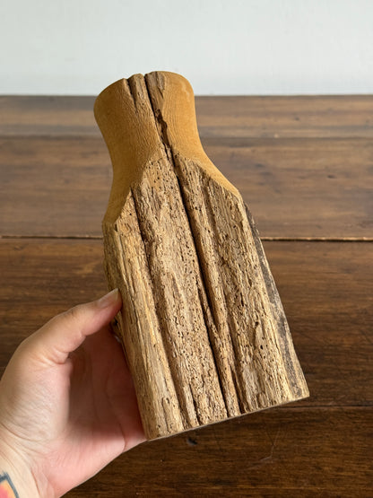 Vintage Reclaimed Wood Post Dry Vase