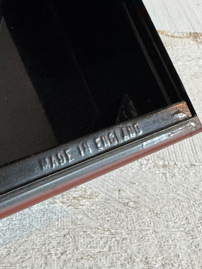 Vintage English Metal Cash Box - Storage Box with Lid - Made in England