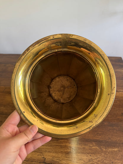 Vintage Lightweight Brass Umbrella Holder - Lombard England