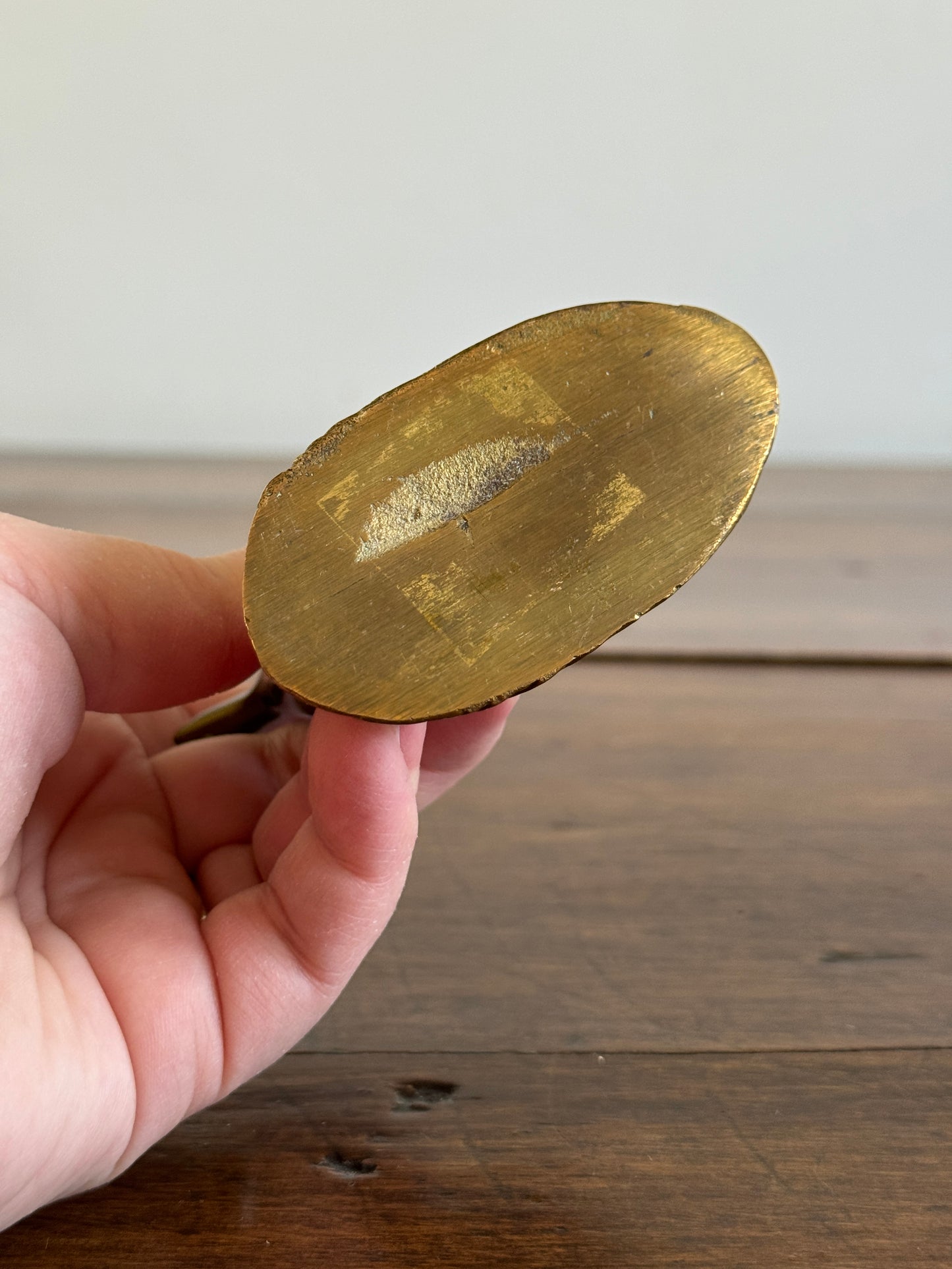 Vintage Brass Jumping Dolphin in Wave Figurine