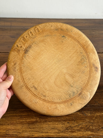 Vintage English Wood Bread Board - Wooden Cutting Board