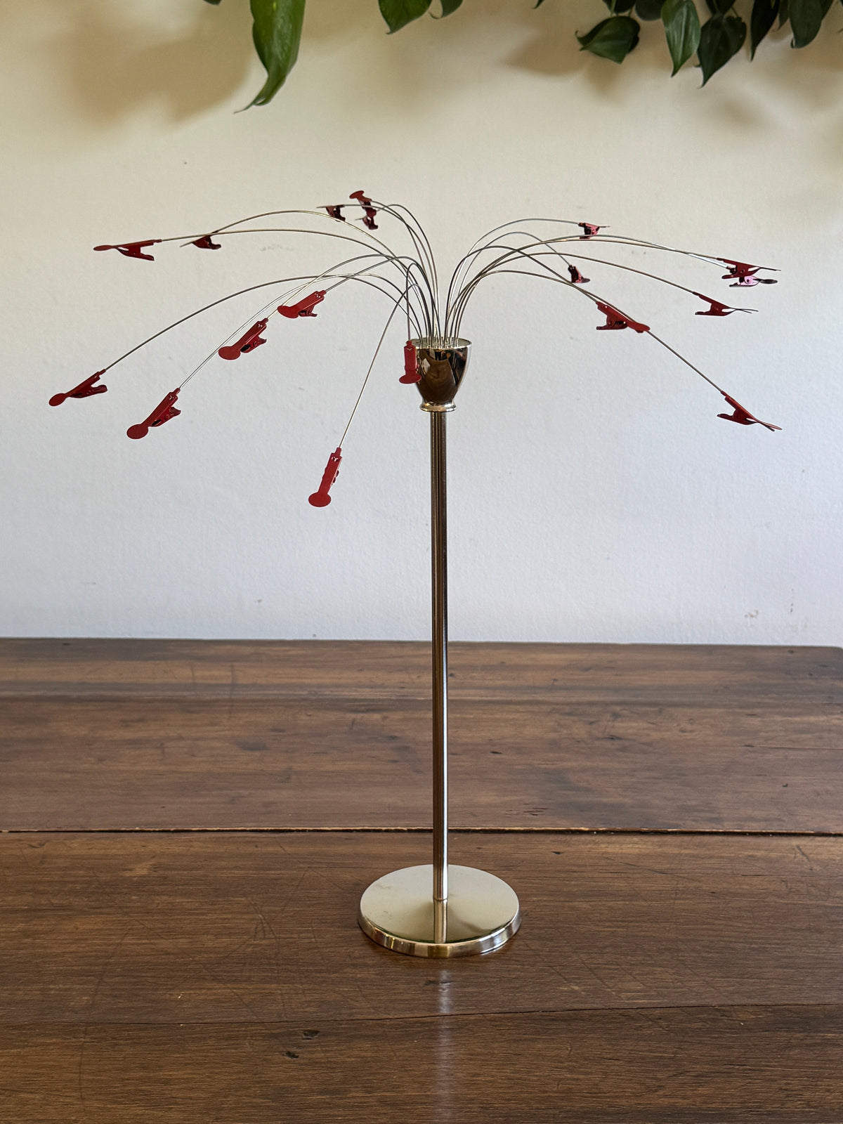 Umbra Silver-Tone and Red Photo Clip Stand