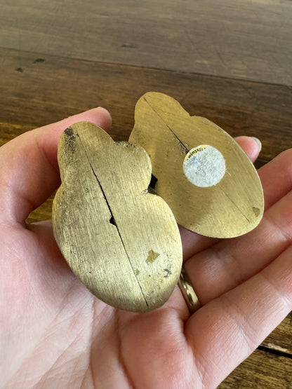 Vintage Pair of Small Cat Statues - Vintage Brass Cat Figurines