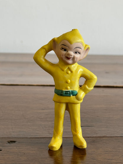 Vintage Cheery Yellow Pixie Elf Figurine