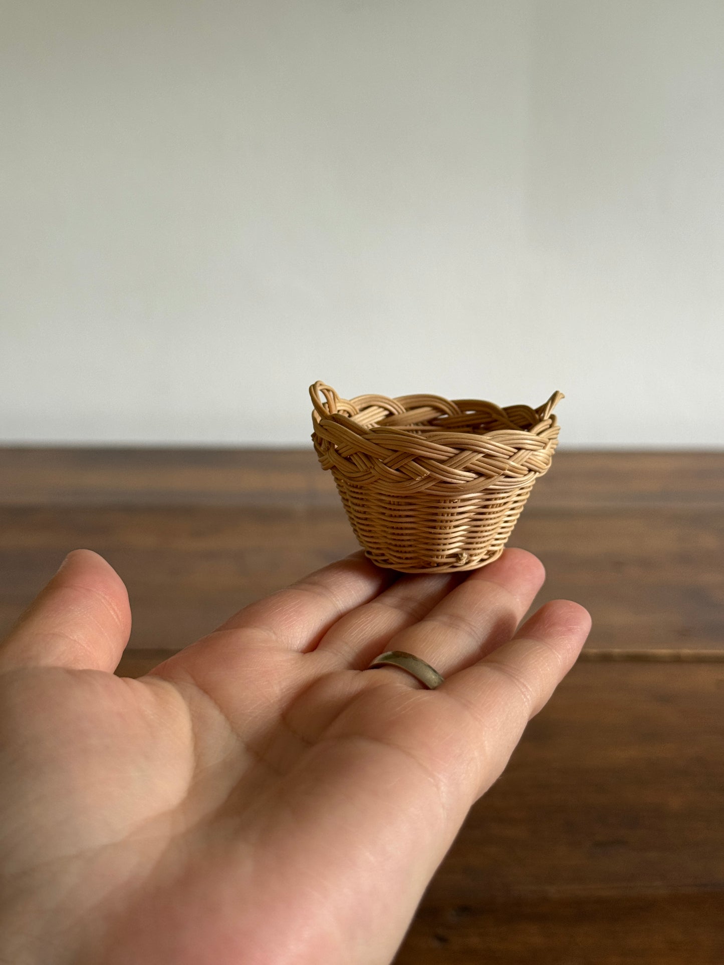 Miniature Doll House Basket Pair - Woven Basket Set of Two