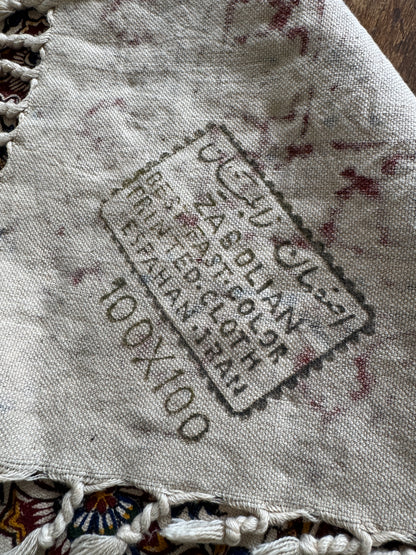 Printed Cloth Table Cover with Tassel Detailing Made in Iran