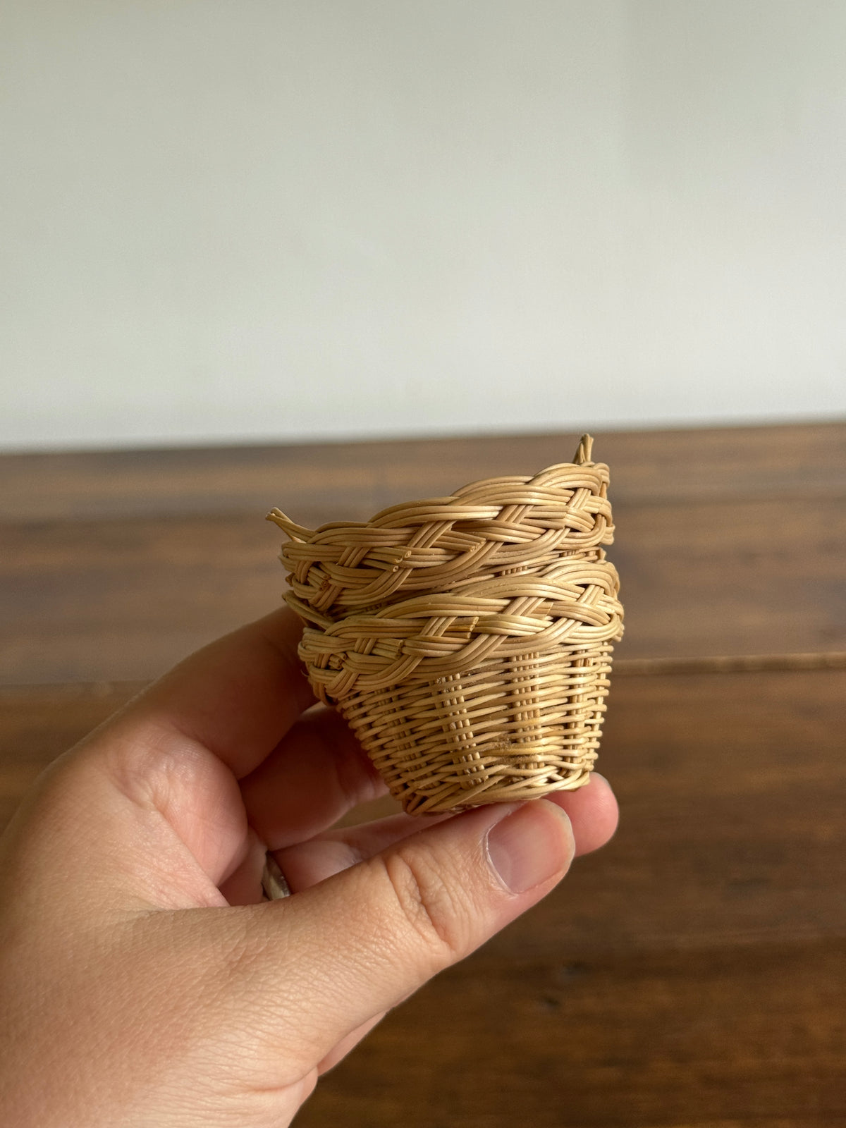 Miniature Doll House Basket Pair - Woven Basket Set of Two