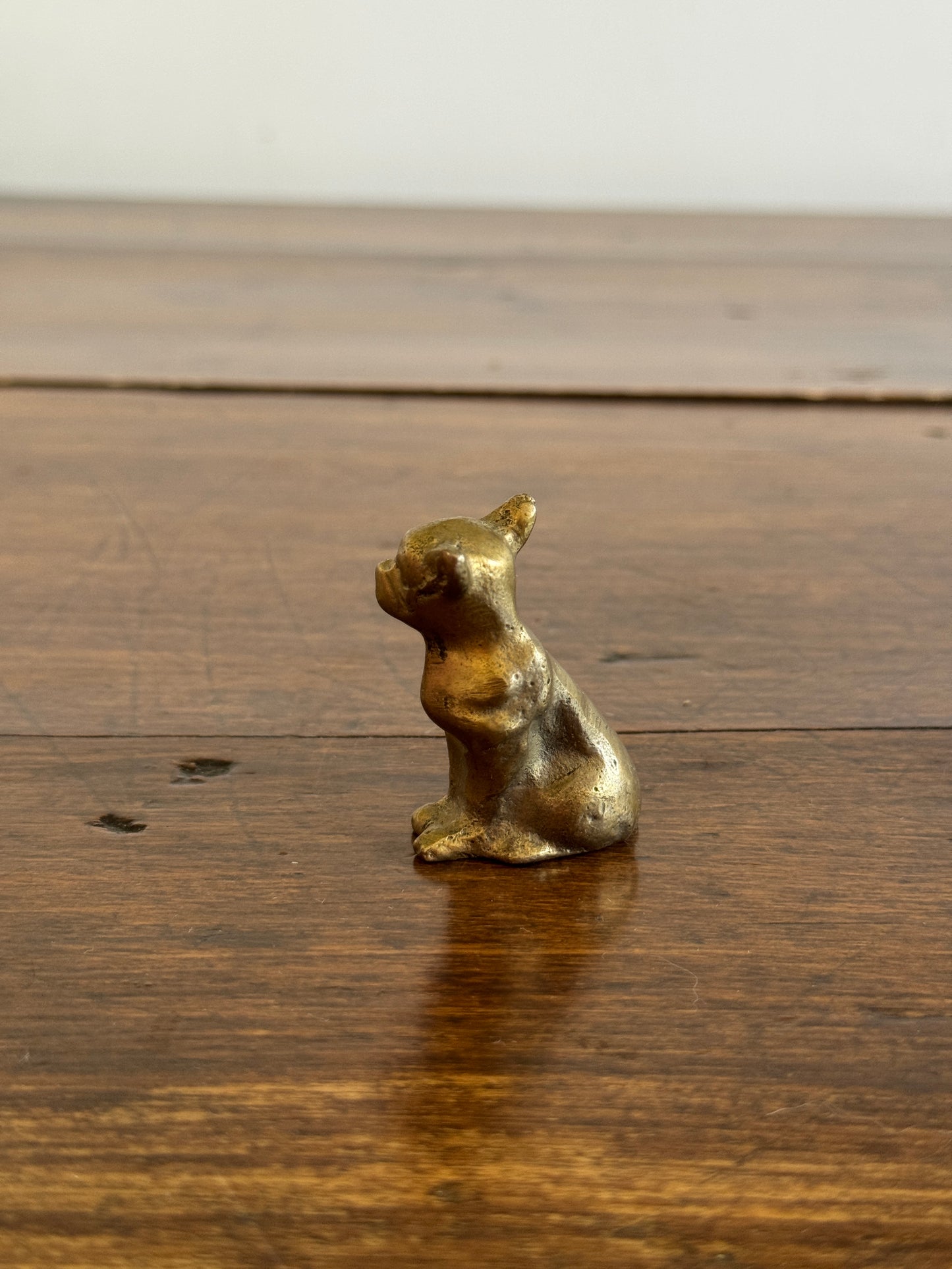 Miniature Brass Puppy Dog or Cub Figurine