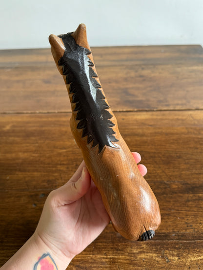 Vintage Carved Wood Horse Figurine - Made in China