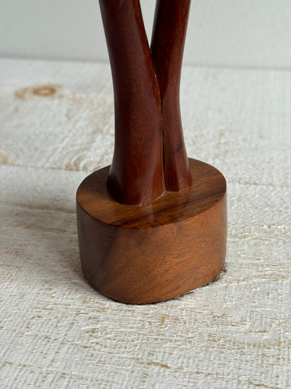 Vintage Wood Mid Century Female Form - Curvy Human Form Sculpture