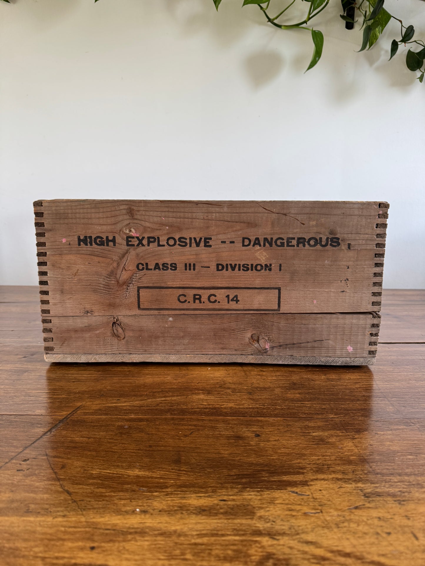 Dynamite Forcite CIL Wooden Crate