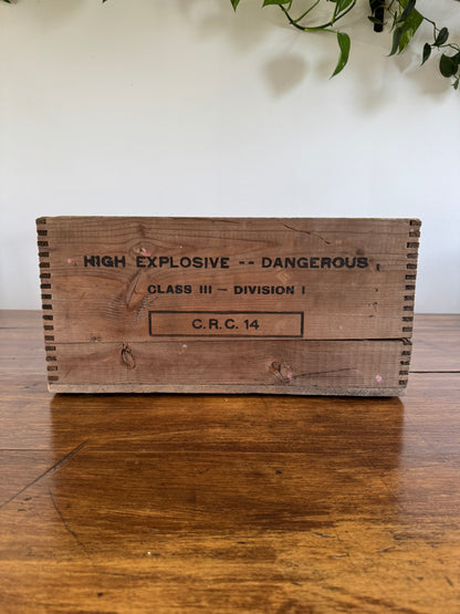 Dynamite Forcite CIL Wooden Crate