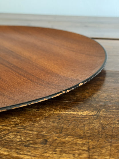Large Vintagr Japanese Modern Teak Wood Tray - Lightweight Serving Tray