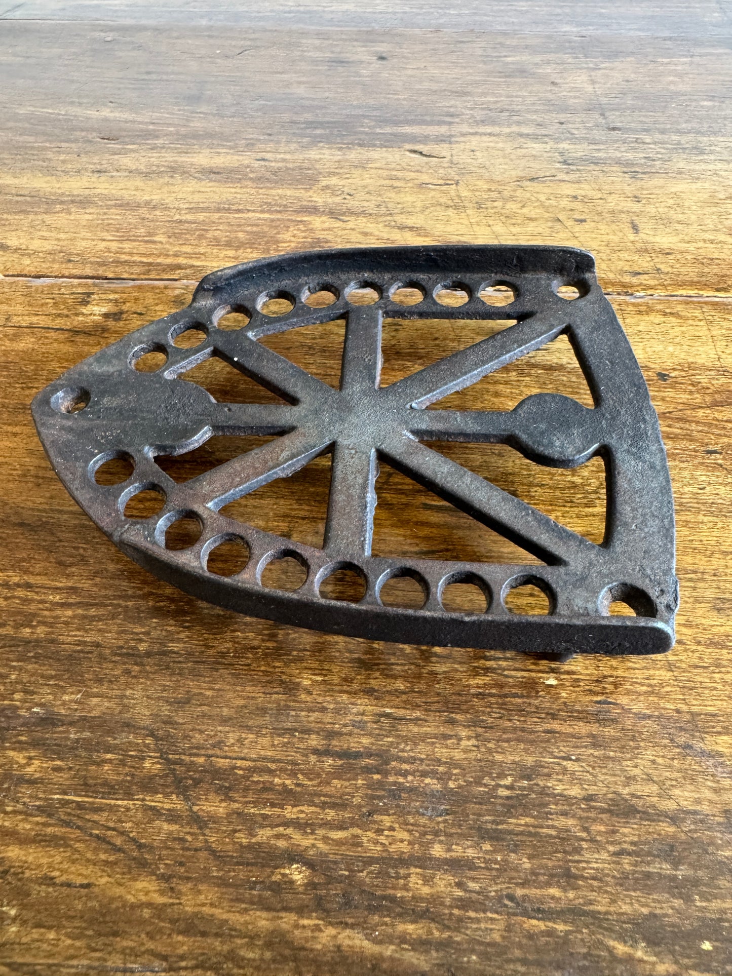 Vintage Sad Iron Trivet Stand - Cast Iron Shaped Holder