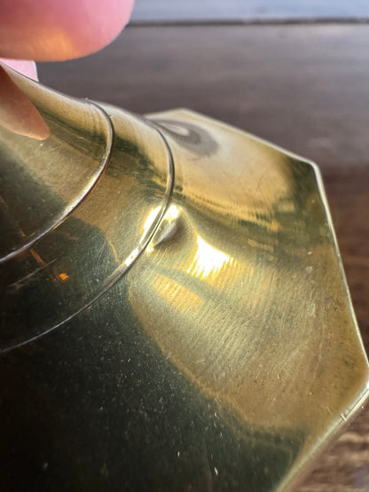Vintage Pair of Shiny Brass Candlestick Holders