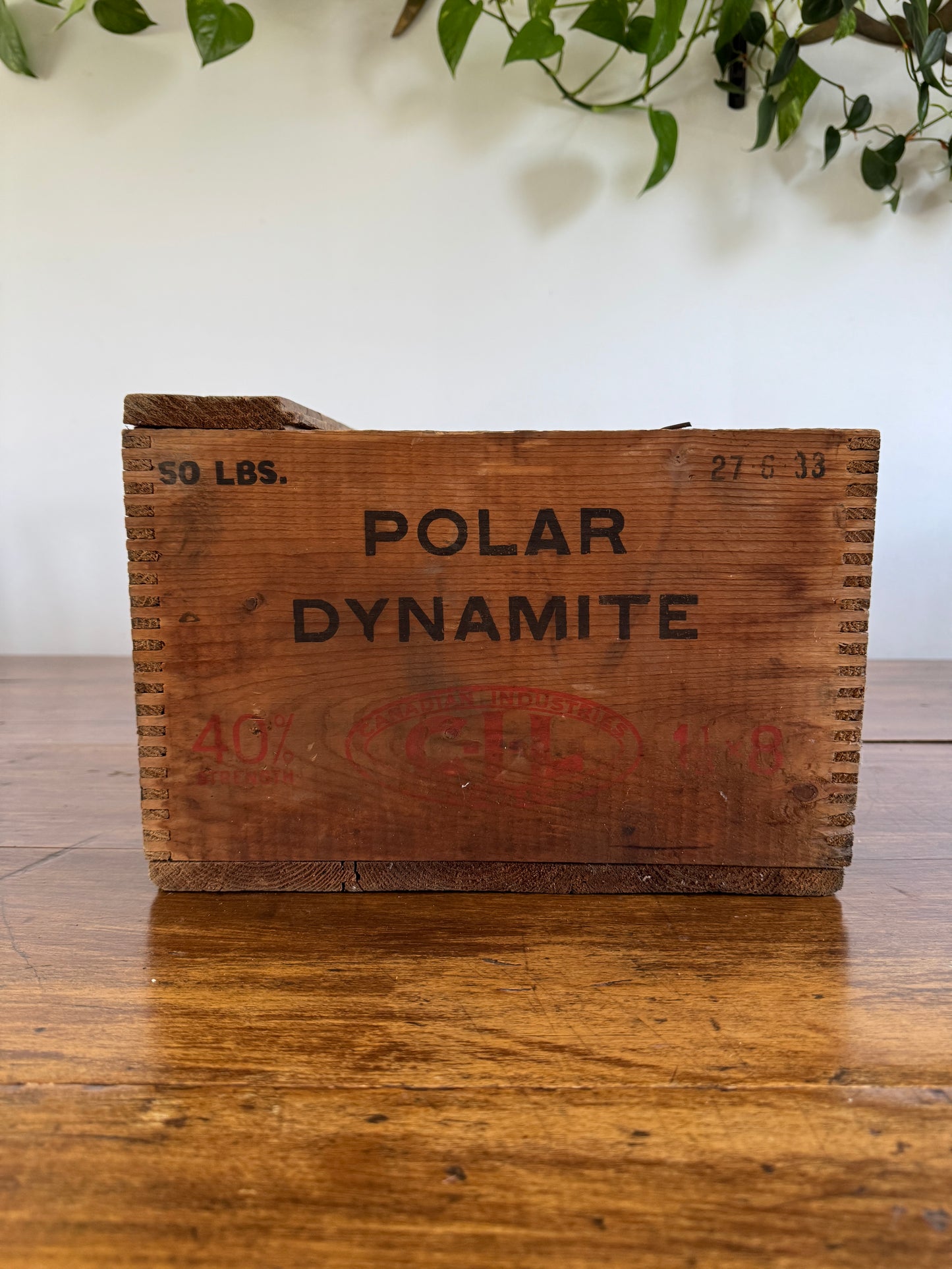 Polar Dynamite Wooden Vintage Crate