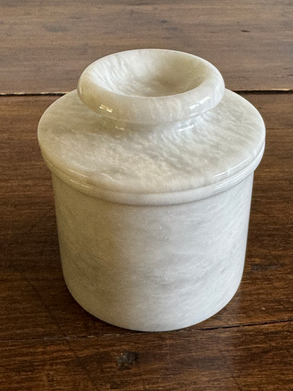 White Marble Stone Butter Bell Dish