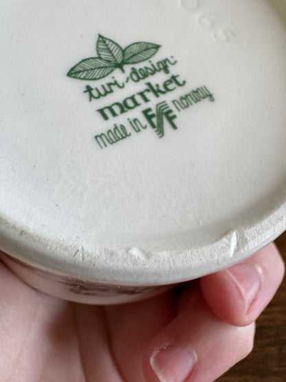 Small Midcentury Dip Dish "Market" Made in Norway by Turi-Design