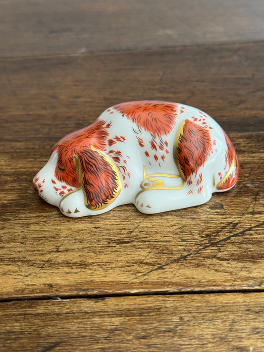 Vintage Royal Crown Derby Puppy Figurine – 2000 Porcelain Collectors Guild - Made in England