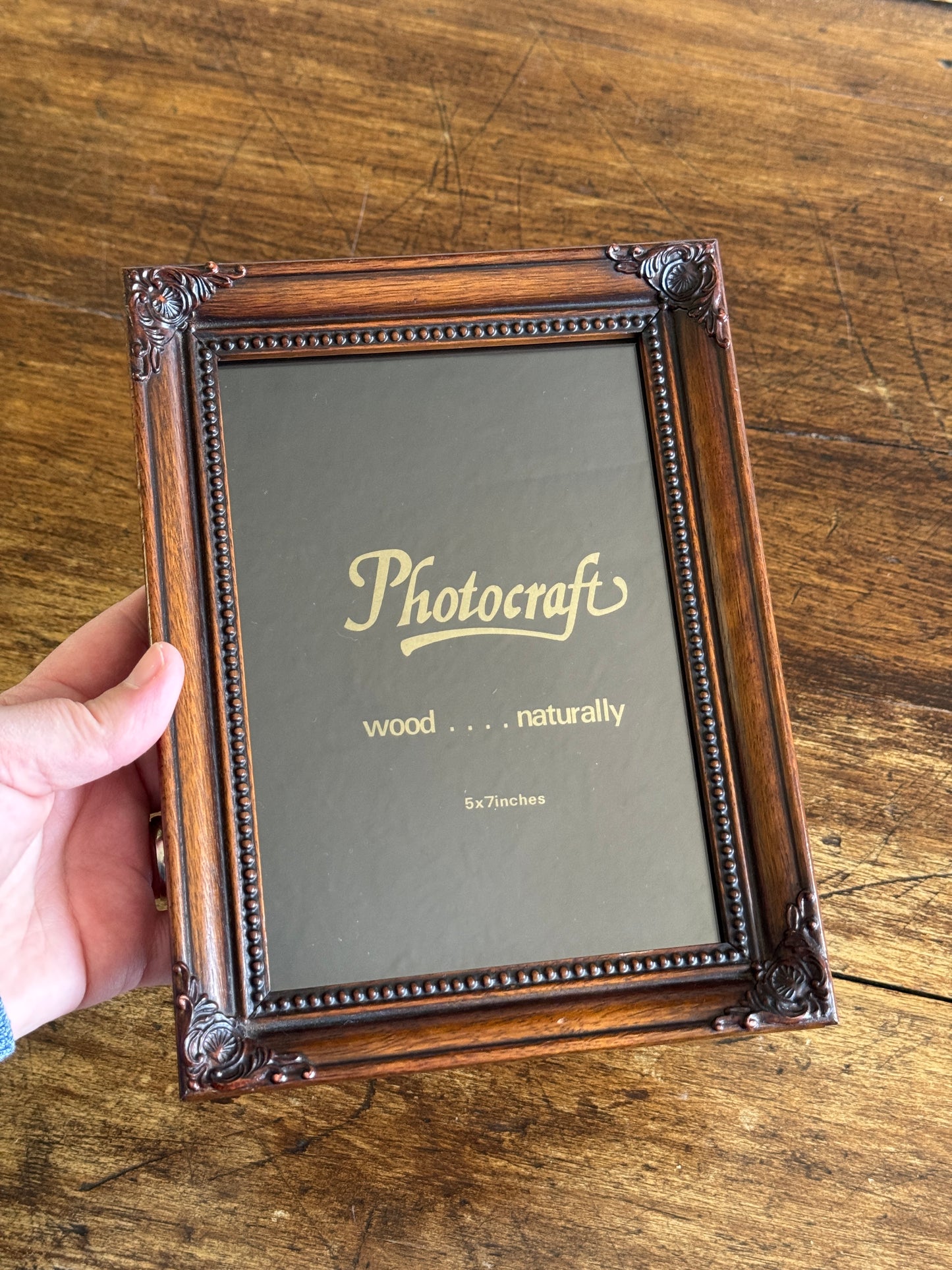 Vintage Wood Photocraft 5x7 Photo Frame