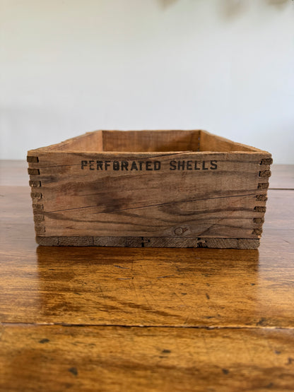 Vintage Cut Down Shell Wooden Crate