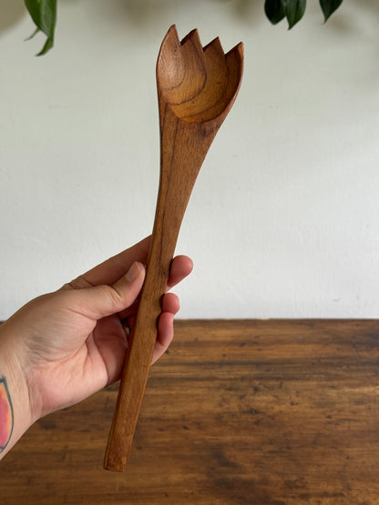 Pair of Wood Serving Utensils - Salad Servers
