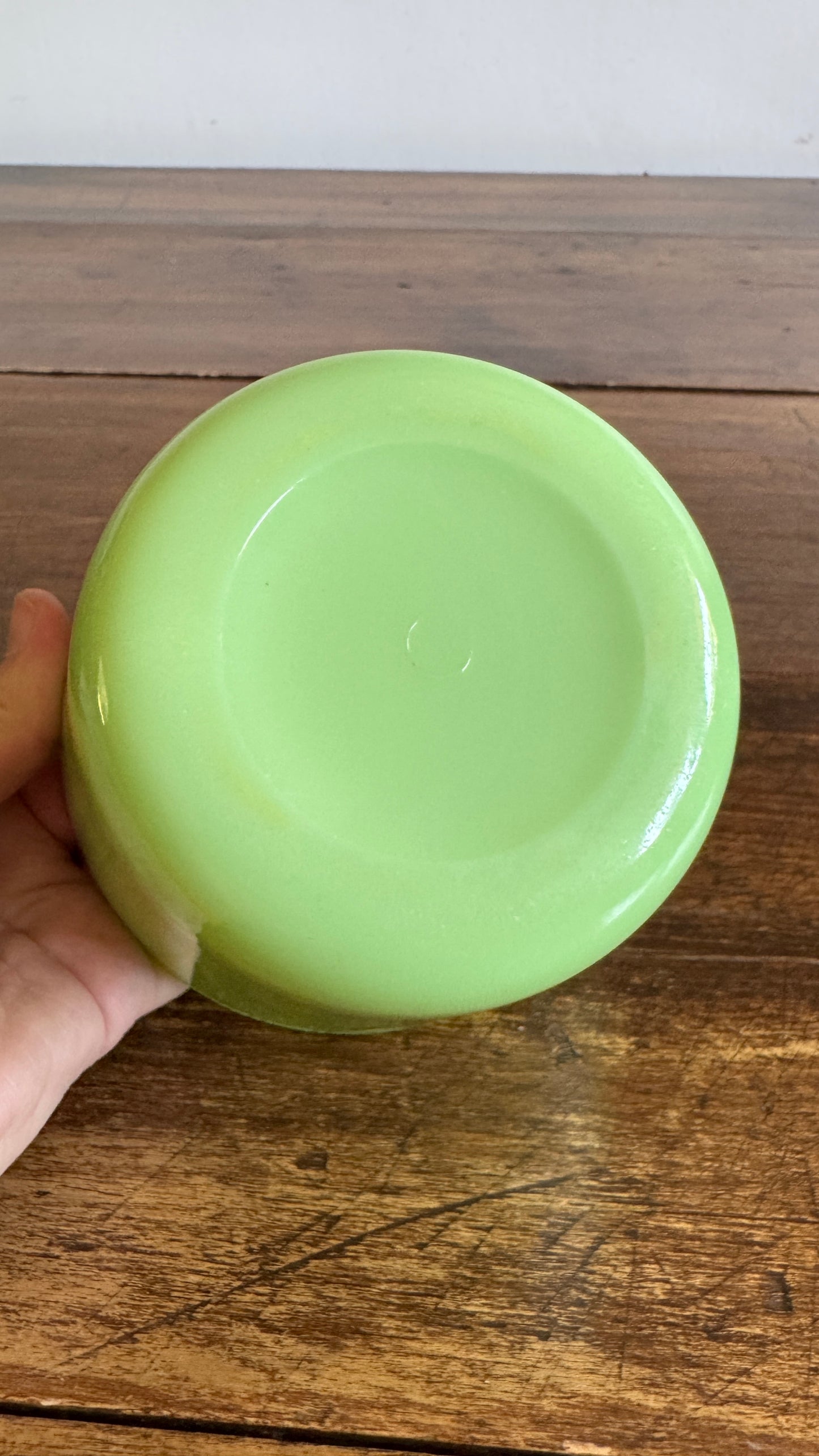 Vintage Jadeite Green Glass Dish by McKee - Glows