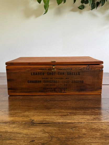 Vintage Repurposed Explosives Crate Storage Box with Key Lock