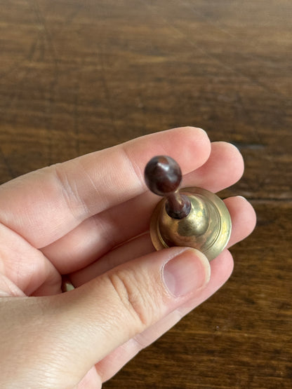 Miniature Skinny Brass and Wood Bell