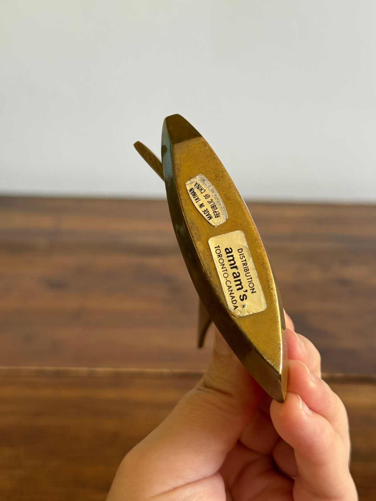 Vintage Small Brass Sailboat - Made in Taiwan