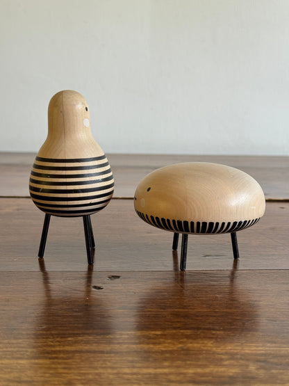 IKEA DVÄRGTALL Wooden Doll Pair