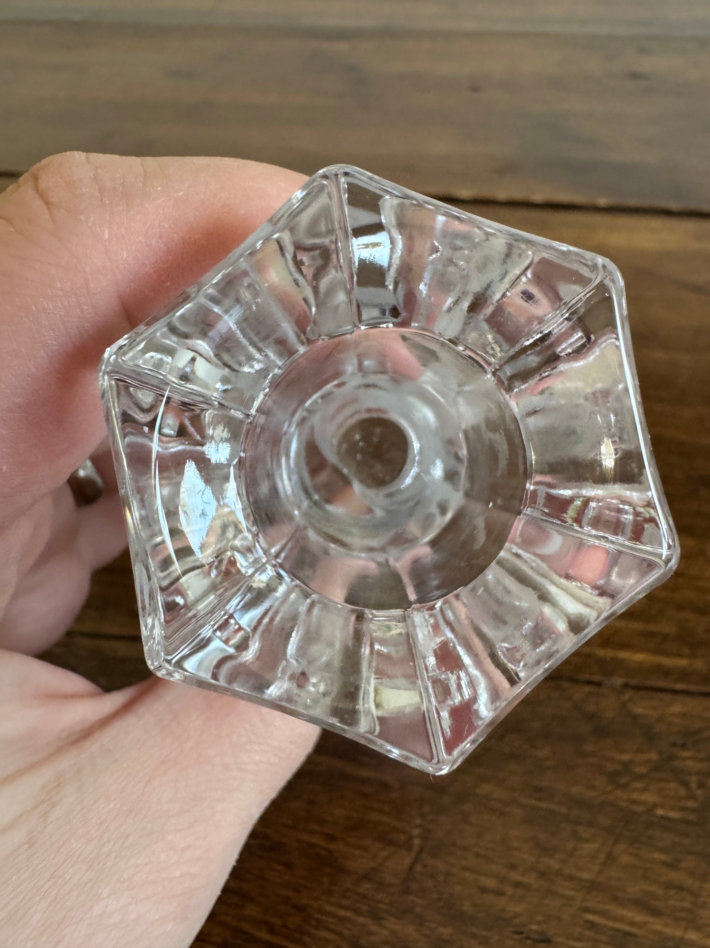 Vintage Frosted Crystal Swan Candlestick Holders by Partylite