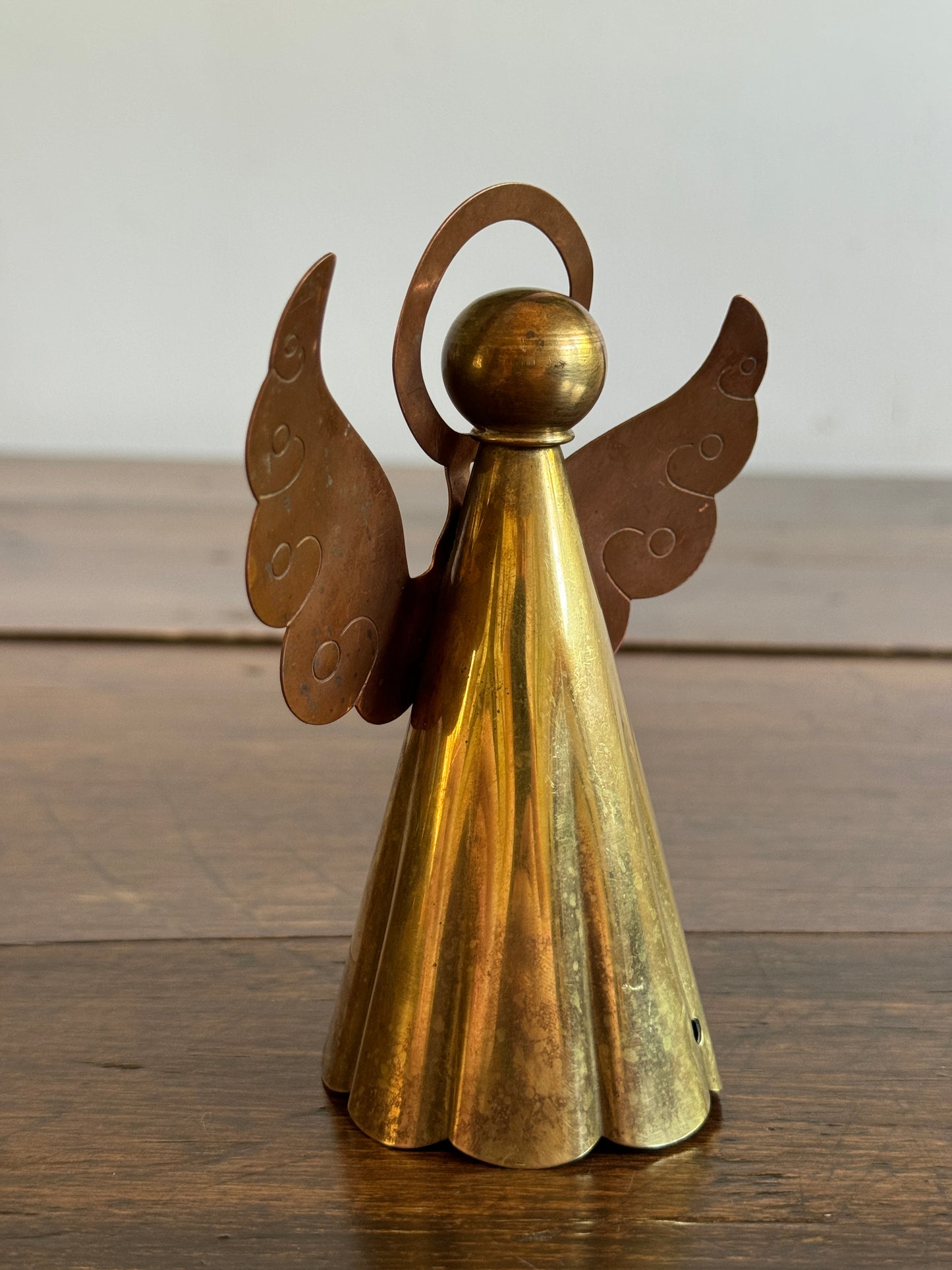 Vintage Brass and Copper Angel Figurine