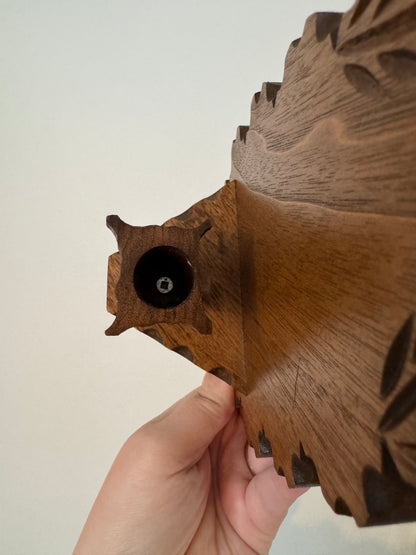 Vintage Wood Folk Art Carved Candle Sconce - Wall Mounted