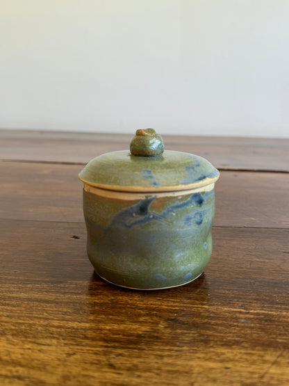 Studio Crafted Lidded Pottery Storage Jar
