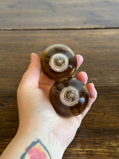 Vintage Plastic Teardrop Shaped Salt and Pepper Shakers