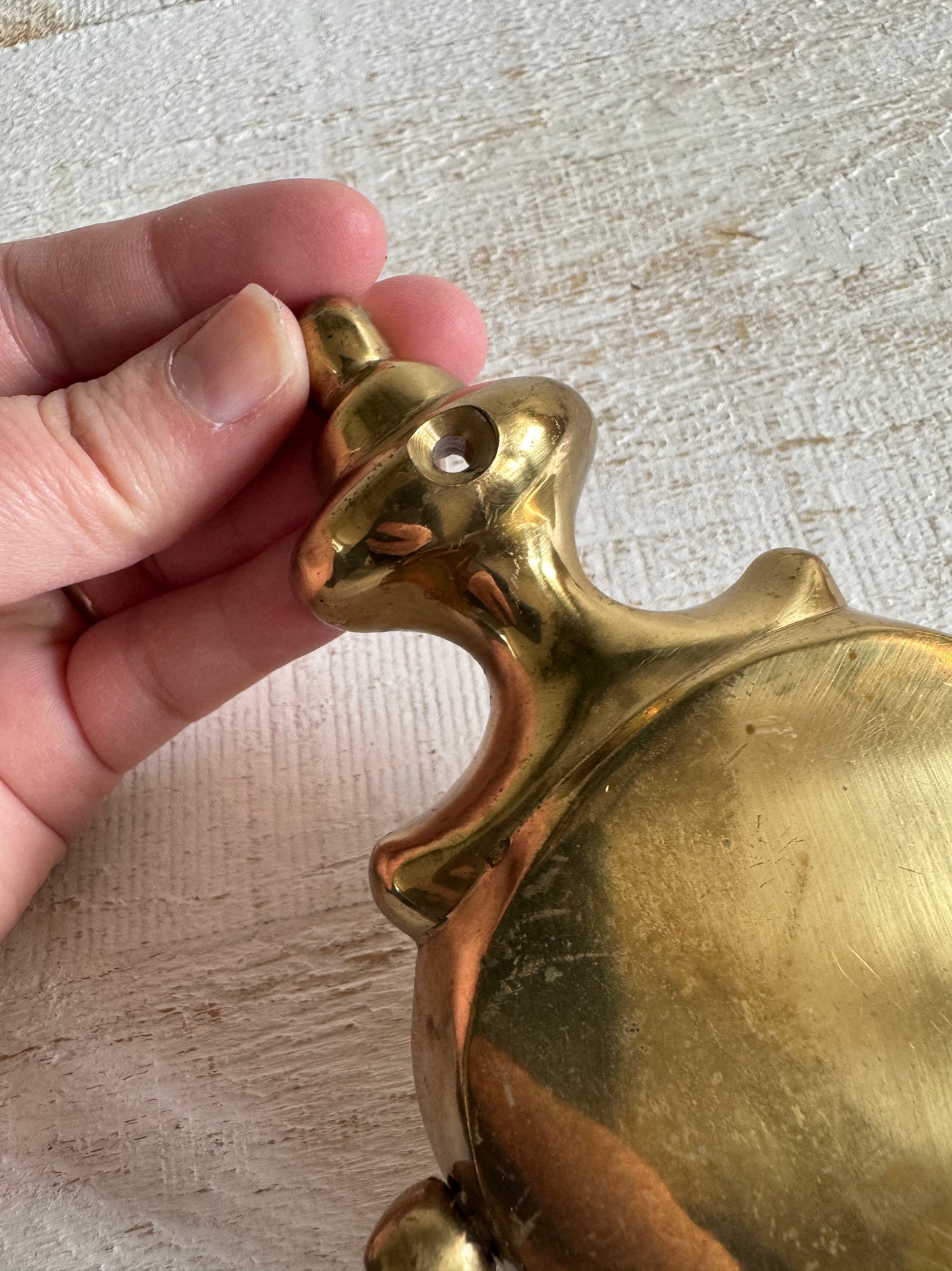 Vintage Door Knocker with Center Plate and Ornate Detailing